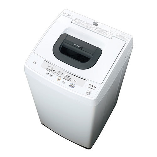 在庫あり 14時までの注文で当日出荷可能 好評受付中 日立 信憑 NW-50F-W 上開き 洗濯5kg 全自動洗濯機 ピュアホワイト