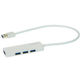 ナカバヤシ UH-3184W(ホワイト) USB3.1Gen1 4ポートハブ 30cm UH3184W