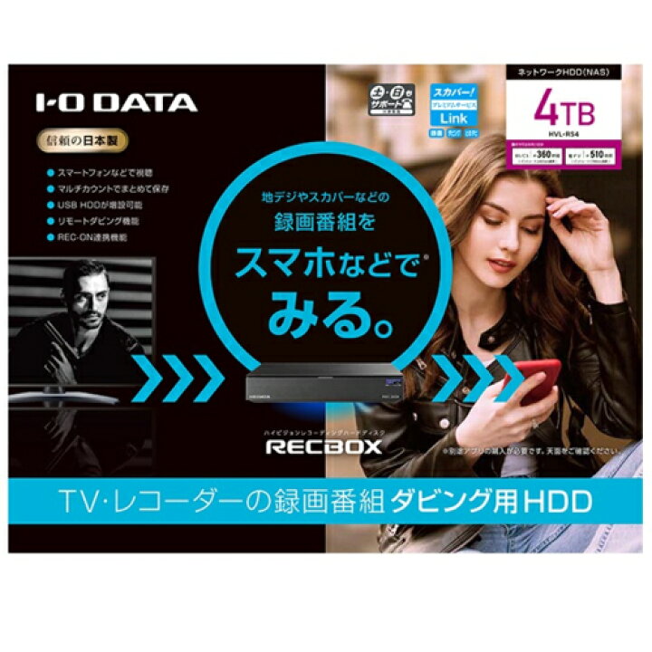 楽天市場】IODATA アイ・オー・データ HVL-RS4 スマホ対応ハイビジョン 
