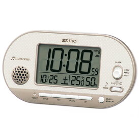 セイコー SEIKO SQ795G(薄ピンクゴールド塗装) 電波目覚まし時計 温度・湿度表示付 SQ795G