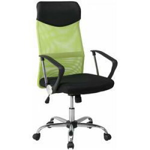 不二貿易 【組立品】メッシュハイバックチェアー HF-98GR グリーン 90881