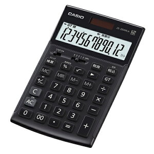 CASIO カシオ JS-20WKA-BK-N ブラック ジャストタイプ 実務電卓 12桁 JS20WKABKN
