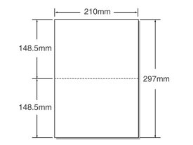 その他 マルチプリンタ帳票 A4 白紙 2面 500枚×2冊[代引不可]