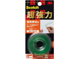 3M スコッチ超強力両面テープ 透明素材用 19mm×1.5m[代引不可]