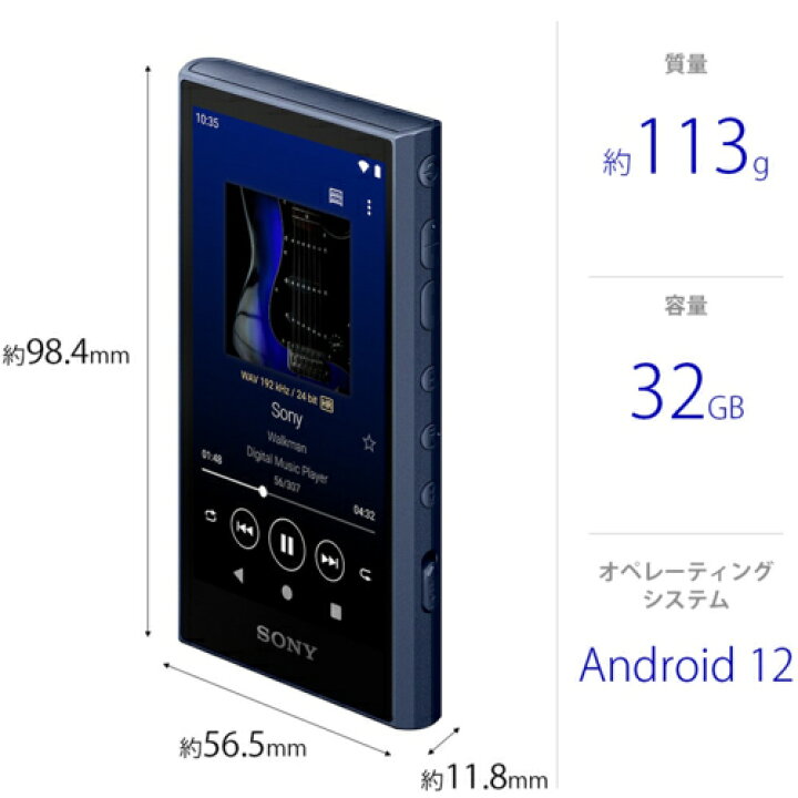 楽天市場】【楽天1位受賞!!】ソニー SONY NW-A306 L(ブルー) ハイレゾ 