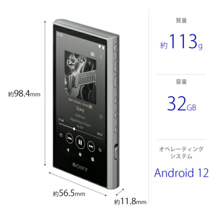 楽天市場】【長期保証付】ソニー SONY NW-A306 H(グレー) ハイレゾ音源 