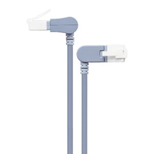 �G���R��(ELECOM) LD-GPATWV/BU10 �u���[ LAN�P�[�u�� Cat6A���� 1m �X���� �^�e�X�C���Ox���R�X�C���O ����