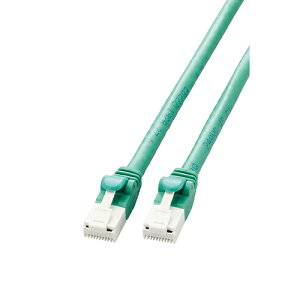 GR ELECOM LD-GPAT/GN3/RS O[ LANP[u CAT6A 3m  10Gbps Xg[g ܐ܂h~ LDGPATGN3RS