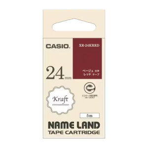 CASIO(�J�V�I) XR-24KRRD �l�[�������h�e�[�v �N���t�g�e�[�v ���b�h/�x�[�W������ 24mm