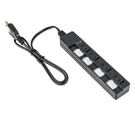 ナカバヤシ TAP-047-20BK ブラック 安全機能満載スイッチ付OAタップ 4個口 2m TAP04720BK
