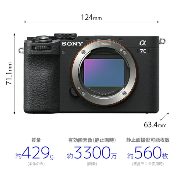 楽天市場】ソニー SONY α7C II ボディ(ブラック) フルサイズミラーレス 