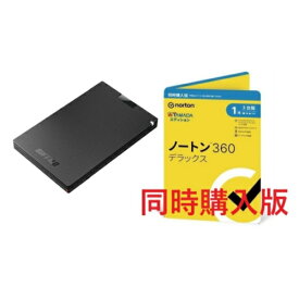 SSD-PG1.0U3-BC(ブラック) ポータブルSSD 1TB + ノートンライフロック ノートン 360 デラックス 同時購入1年版