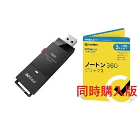 SSD-SCT500U3-BA(ブラック) ケーブルレス ポータブルSSD 500GB + ノートンライフロック ノートン 360 デラックス 同時購入3年版