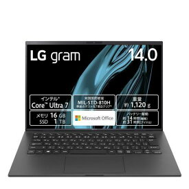 【先着フラッシュクーポン 最大2000円OFF!】LGエレクトロニクス LG 14Z90S-MA78J2 LG gram 14型 Core Ultra 7/16GB/1TB/Office オブシディアンブラック Windows 11Home ノートパソコン 14Z90S-MA78J2
