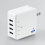 ヤザワ VF54A4U ホワイト 国内海外兼用4USB5.4Aアダプター VF54A4U