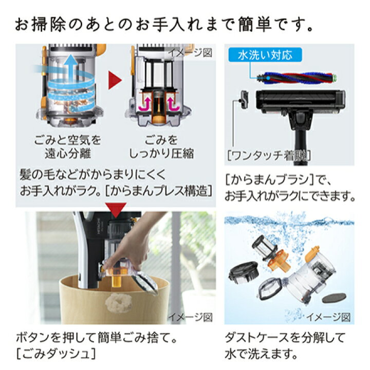 楽天市場】【長期5年保証付】日立(HITACHI) PV-YA50-W(ホワイト)ラク 