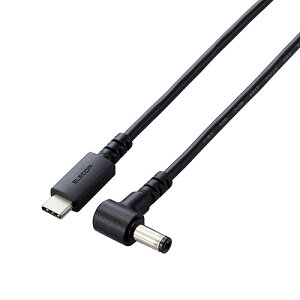 �G���R��(ELECOM) DC-PDFE20BK �u���b�N �m�[�gPC�p�[�d�P�[�u�� USB Type-C/DC5.5mm�R�l�N�^�[/100W ��2m