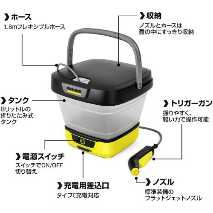 楽天市場】【長期保証付】ケルヒャー KARCHER OC 3 FOLDABLE マルチ 