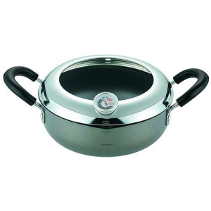 タマハシ EN-T20W 縁 えにし 温度計付天ぷら鍋 両手 20cm