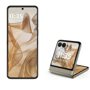モトローラ MOTOROLA motorola razr 50 6.9+3.6型 12GB/512GB サンドクリーム SIMフリースマートフォン PB230001JP フリップ 折りたたみ PB230001JP