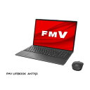 【長期5年保証付】富士通 FUJITSU FMVA77J3B LIFEBOOK AH 16型 Core i7/32GB/512GB/Office+365 ブライトブラック Windows 11Home ノートパソコン FMVA77J3B