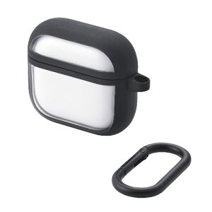 GR(ELECOM) AVA-AP06TSLFCBK ubN AirPods 4 P[X ϏՌ Jo[ CX/MagSafe[dΉ Ռz h~ TOUGH SLIM LITE