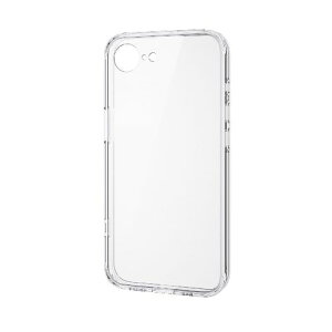 エレコム ELECOM PM-A25SHVCGKCR クリア iPhone 16e ケース ハイブリッド 衝撃吸収 カメラレンズ保護設計 メタルステッカー付 背面ガラス 硬度9H PMA25SHVCGKCR