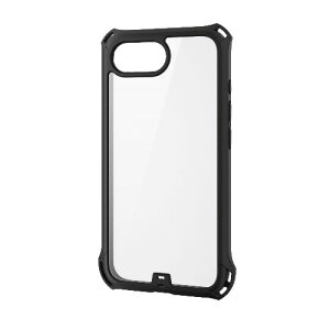 �G���R�� ELECOM PM-A25SZEROFCBK �u���b�N iPhone 16e �P�[�X �n�C�u���b�h �J�o�[ �Ռ��z�� �J���������Y�ی�݌v ���^���X�e�b�J�[�t �t�B�����t PMA25SZEROFCBK