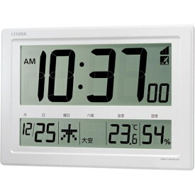 シチズン CITIZEN 8RZ239-003 大画面電波デジタル時計 置き掛け兼用 電波 見やすい 大画面 温度 湿度 カレンダー 六曜 卓上 壁掛け 8RZ239003