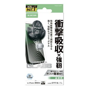 GR(ELECOM) PM-A25CFLGZGO iPhone17 Pro KXtB  Ռz 10H Gorilla R ^ wh~ CAh~ Uh~