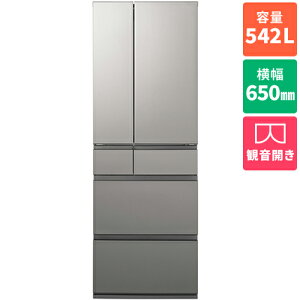 �y�W���ݒu�������z�p�i�\�j�b�N(Panasonic) NR-F54EY3-S �V���o�[ 6�h�A�①�� �ω��J�� 542L ��650mm