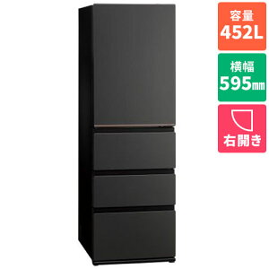 �y�W���ݒu�������z�y�����ۏؕt�z�A�N�A(AQUA) AQR-VZA45A-K �}�b�g�N���A�u���b�N DELIE+ �f���G�v���X 4�h�A�①�� �E�J�� 452L ��595mm