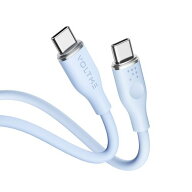 ボルトミー(VOLTME) C2132 ブルー モスシリーズシリコン 充電ケーブル USB-C＆USB-C 60W 1m