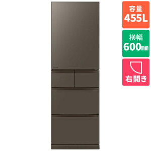 �y�W���ݒu�������z�y�����ۏؕt�z�O�H(MITSUBISHI) MR-BD46N-H �t���b�g�A���o�[�O���[ BD�V���[�Y 5�h�A�①�� �E�J�� 455L ��600mm