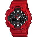 CASIO カシオ GA-100B-4AJF G-SHOCK ジーショック 国内正規品 ブラック×レッド メンズ 腕時計 GA100B4AJF
