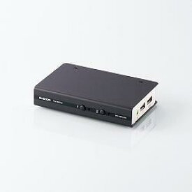 エレコム ELECOM KVM-DVHDU2 DVI対応パソコン自動切替器 USB 2台切替 KVMDVHDU2