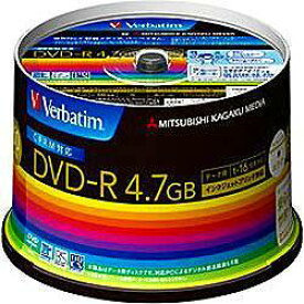 Verbatim バーベイタム DHR47JDP50V3 データ用DVD-R 4.7GB 1回記録 プリンタブル 16倍速 50枚 DHR47JDP50V3