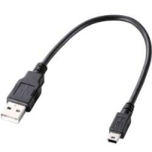 �G���R��(ELECOM) U2C-GMM025BK �u���b�N USB2.0�P�[�u��/A-mini-B�^�C�v PS3�p