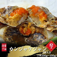 カンジャンケジャン ワタリガニ 渡り蟹 カニ 蟹 かに 送料無料 冷凍 2杯入(1杯200g～300g) ご飯のお供 韓…