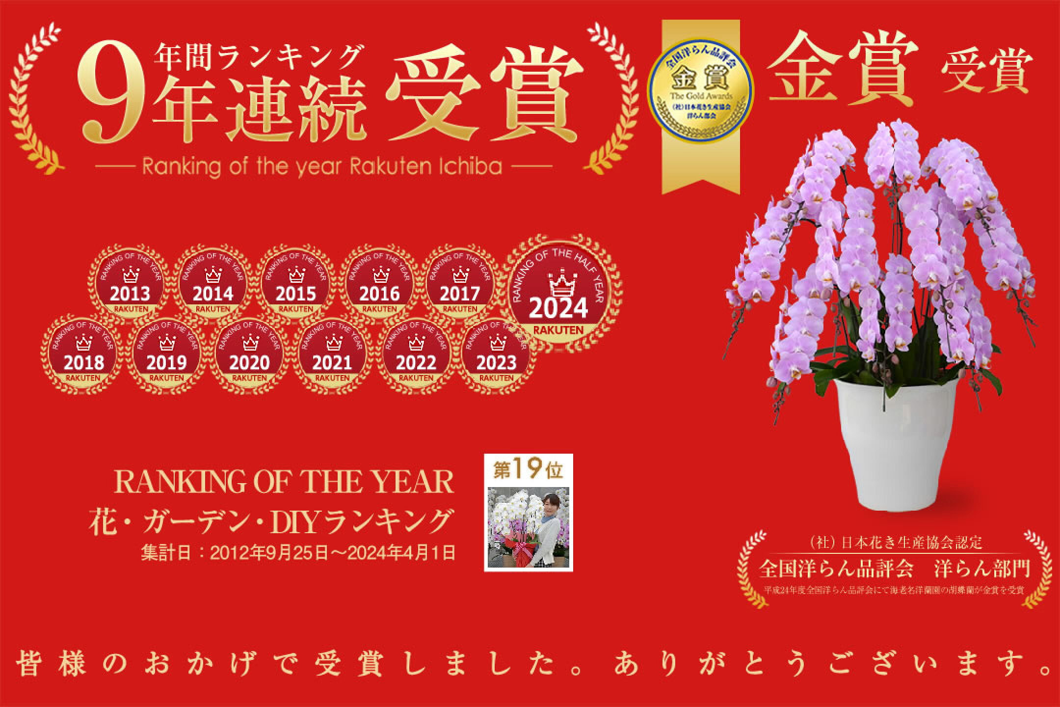 9年連続金賞受賞