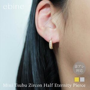 Mini Tsubu Zircon Half Eternity Piercebt[v sAX T[WJ XeX WRjA  IP[W p[eB[  i ςȂ A Ή 316L lS[h Vo[ Grl