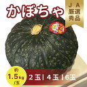 【産地厳選】南瓜 かぼちゃ 秀品 完熟 ほくほく 国産 茨城 北海道 2玉 4玉 6玉組 約1．5キロ／玉 カボチャ 子供から大…