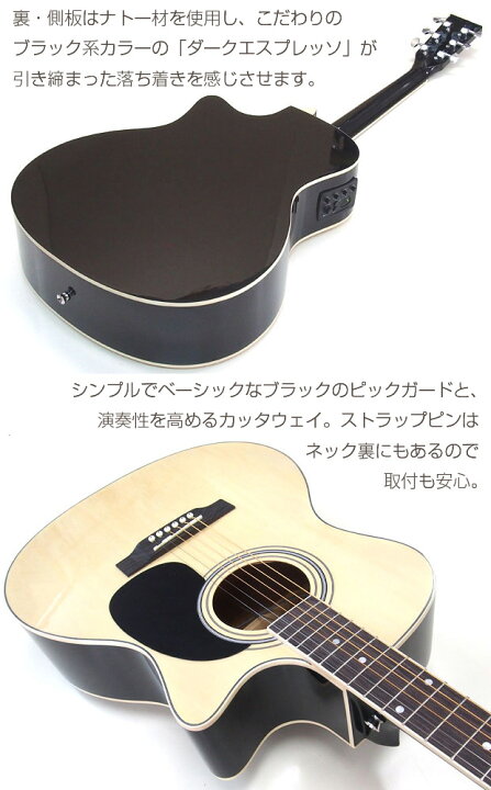 楽天市場】エレアコ アコギ 初心者 入門 13点セット Antique Noel ANO 