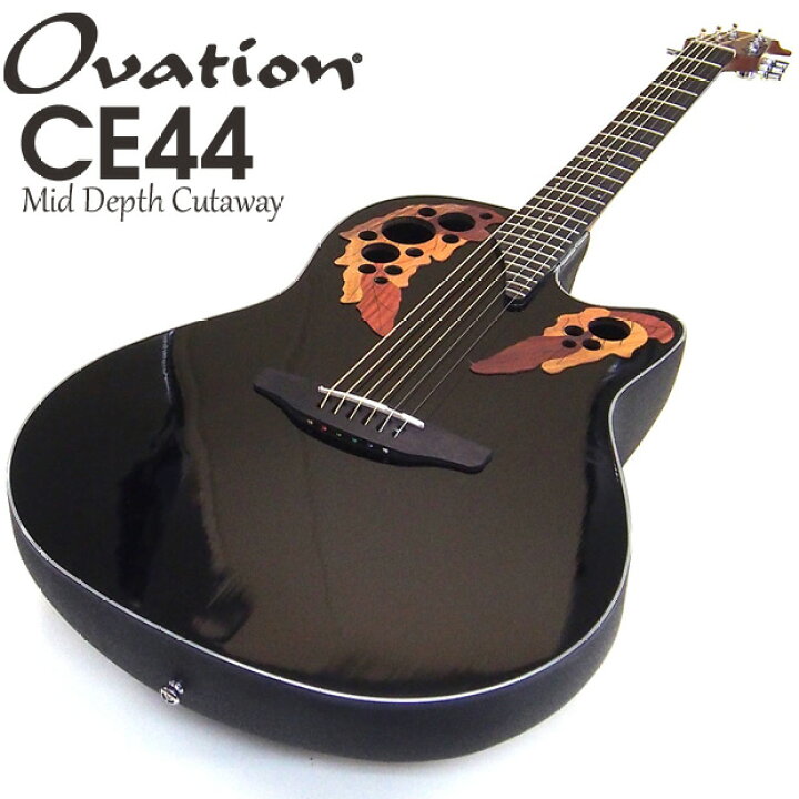 楽天市場】Ovation オベーション CE44-5 Black ブラック エレアコ 