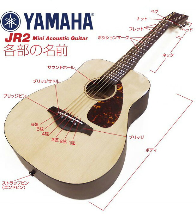 楽天市場】ヤマハ アコースティックギター ミニギター YAMAHA JR2 