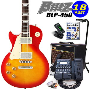 エレキギター初心者 Blitz BLP-450/LH CS 入門セット18点 左利き レフトハンド【エレキギター初心者】