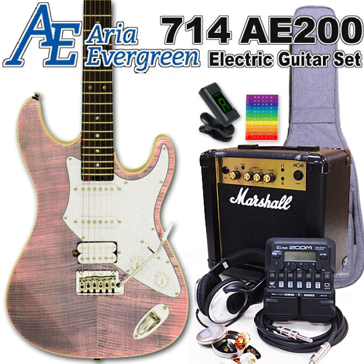 楽天市場】AriaProII 714 AE200 LV アリア・エヴァーグリーン エレキ 