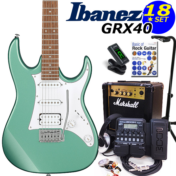2021年製 Gio Ibanez ジオ アイバニーズ GRX70QA エレキギター初心者14点セット 〔ミニアンプ付き〕 