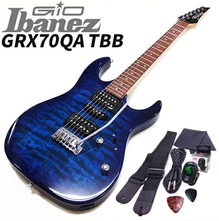 楽天市場】Gio Ibanez GRX70QA TBB アイバニーズ エレキギター 