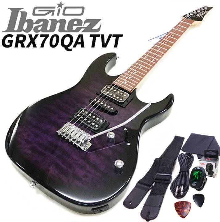 楽天市場】Gio Ibanez GRX70QA TVT アイバニーズ エレキギター 